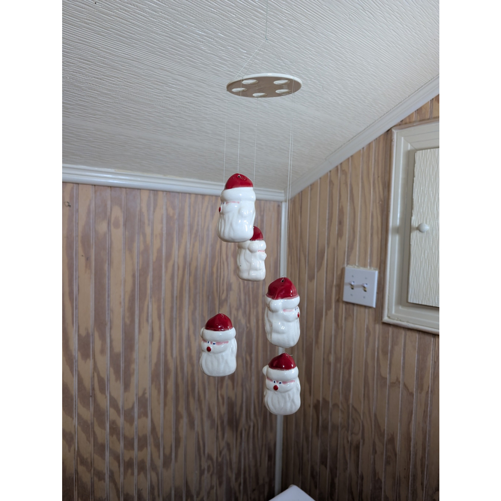 Vintage Christmas Santa Head Mobile - Picture 5 of 7